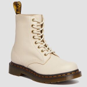 Dr. Martens Pascal 1460 Soft Leather Lace Up Boot Parchment Beige Virginia 8